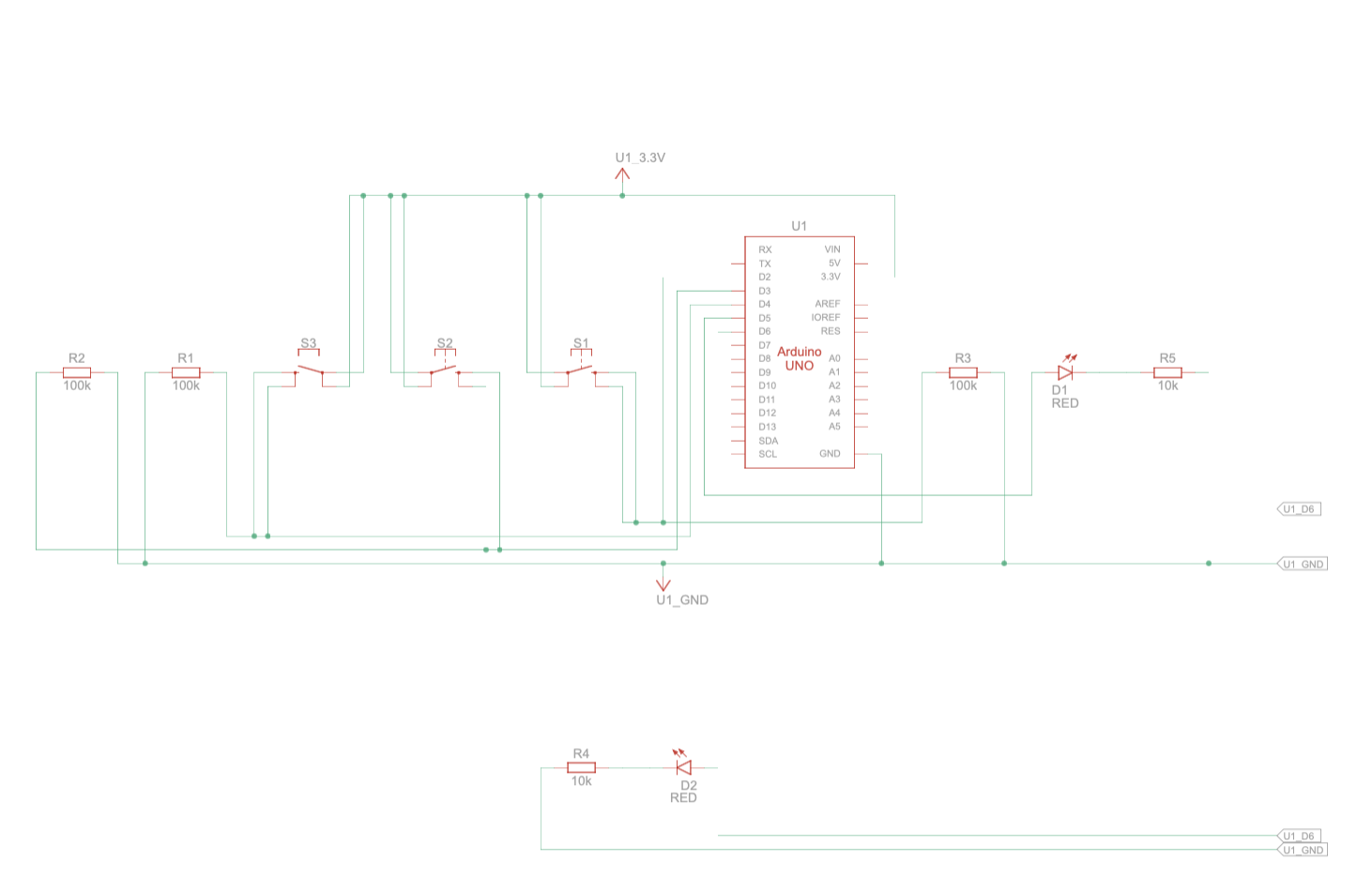 schematic of the calculator
