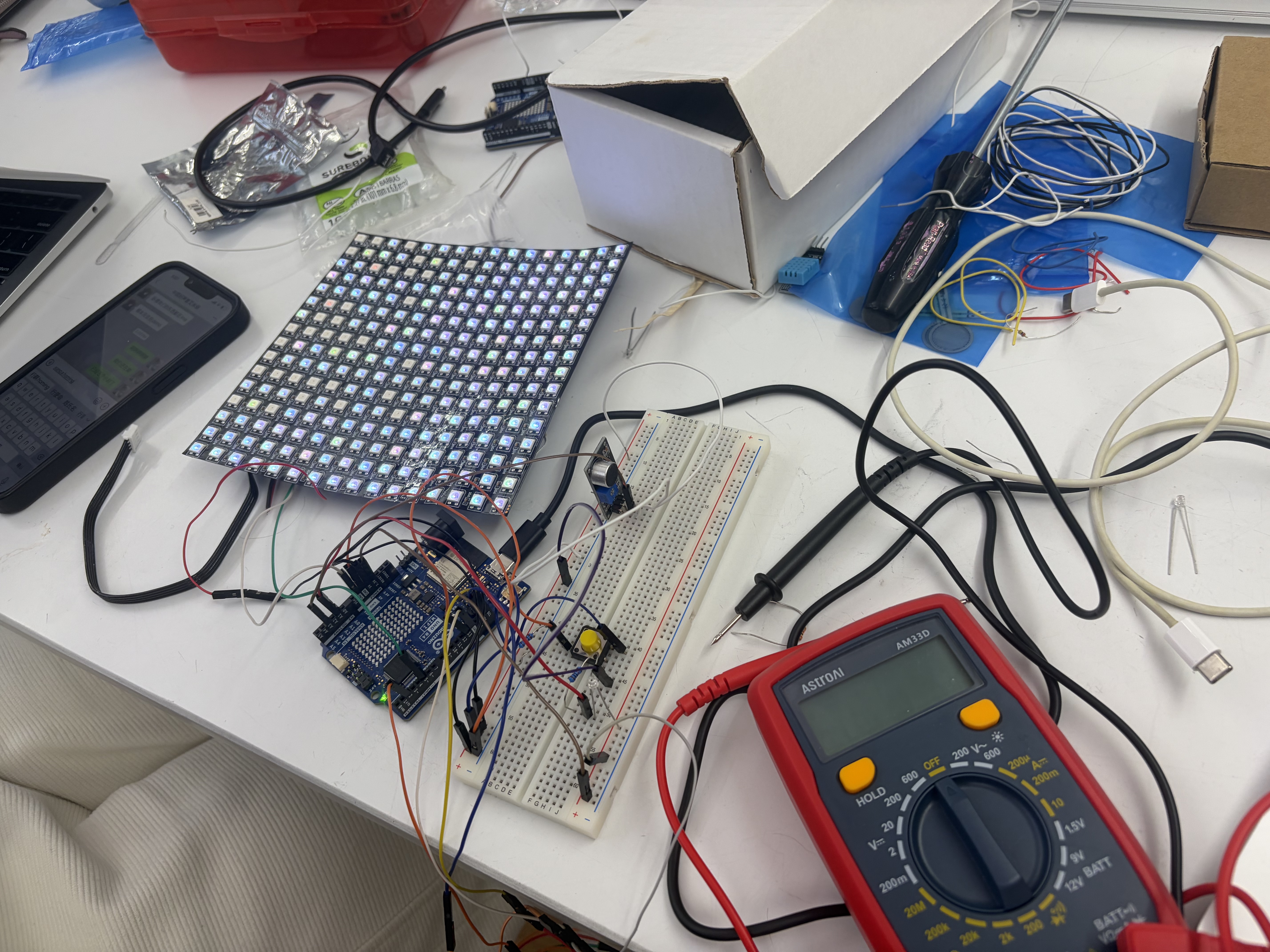 physical implementation of the led board