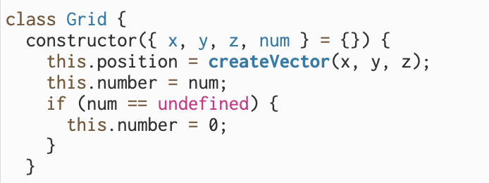 I started by creating a 3D array of grid objects for the grid system. Each grid object has an x, y, and z position and a numerical value.