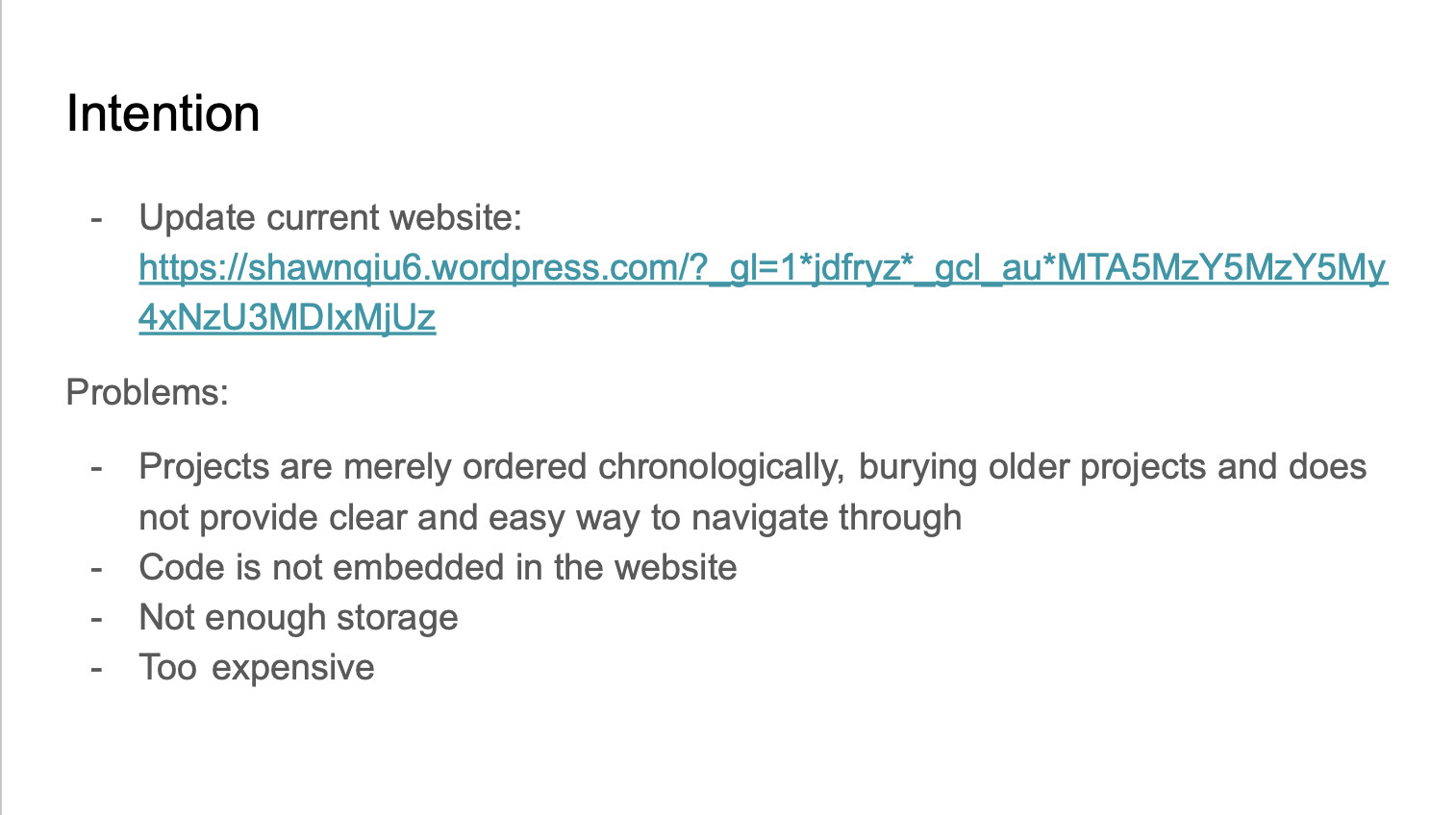 Review of midterm project