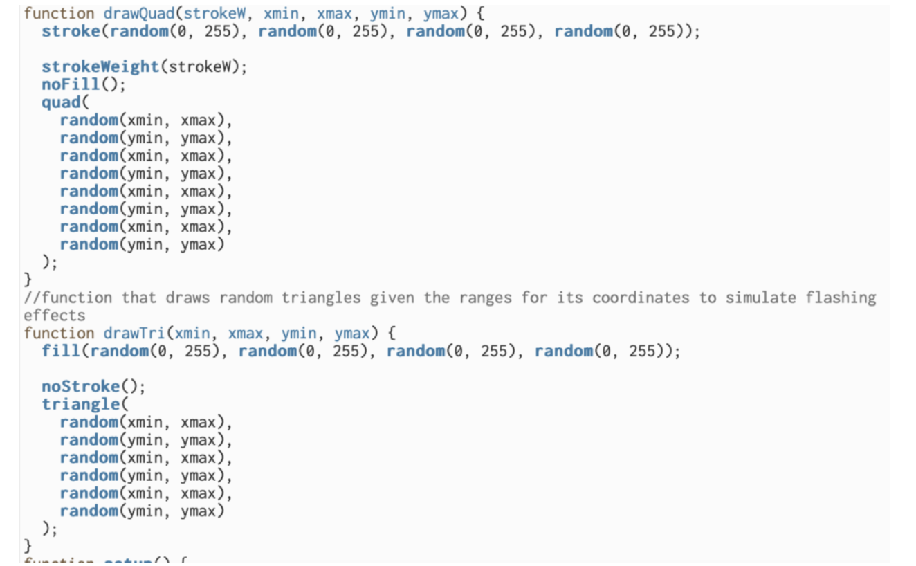 While I was figuring out how to make the triangles responsive to the mouse, I also added flashing effects in the background. As more tria...