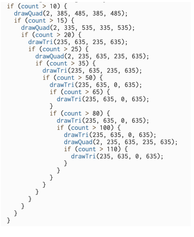While I was figuring out how to make the triangles responsive to the mouse, I also added flashing effects in the background. As more tria...